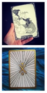 mermaid portrait tarot cards front and back!