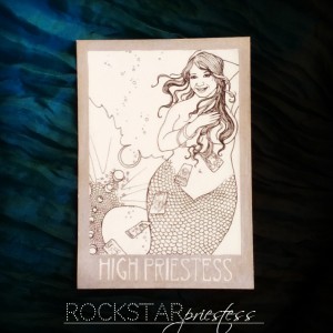 high priestess tarot card mermaid