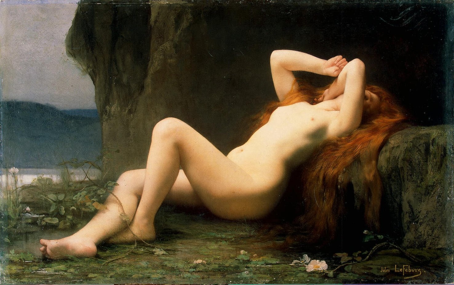 This painting, by Jules Joseph Lefebvre in the late 1800's, is called Mary Magdalene In the Cave, depicting her hanging around waiting for Jesus/getting divine transmission in an ecstatic way. There are whole other bunch of paintings like this by other victorian-era orientalist painters and it makes me MAD. She's a saint, a holy woman, again, a SAINT in this tradition that is all oo-er sexuality is bad, painted literally just so men could see nekkid ladies. Would they use st Peter, or st Thomas in such an erotic way? No they fucking would not. 